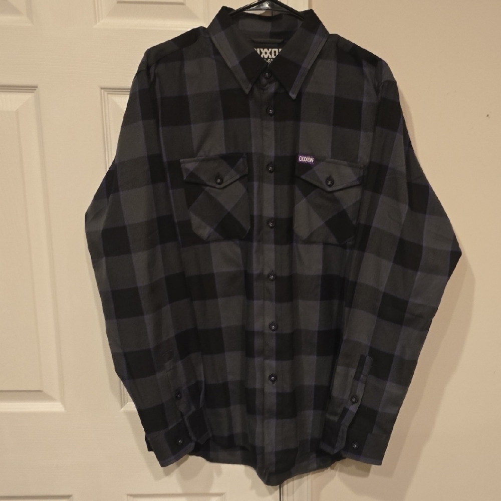 DIXXON Charcoal and Black Checkered Men's Shirt